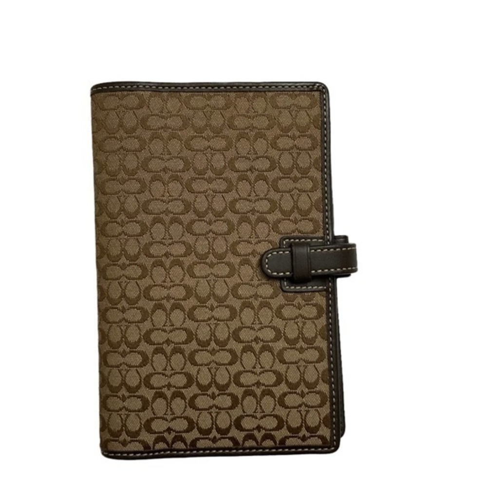 Coach signature c brown addressed book